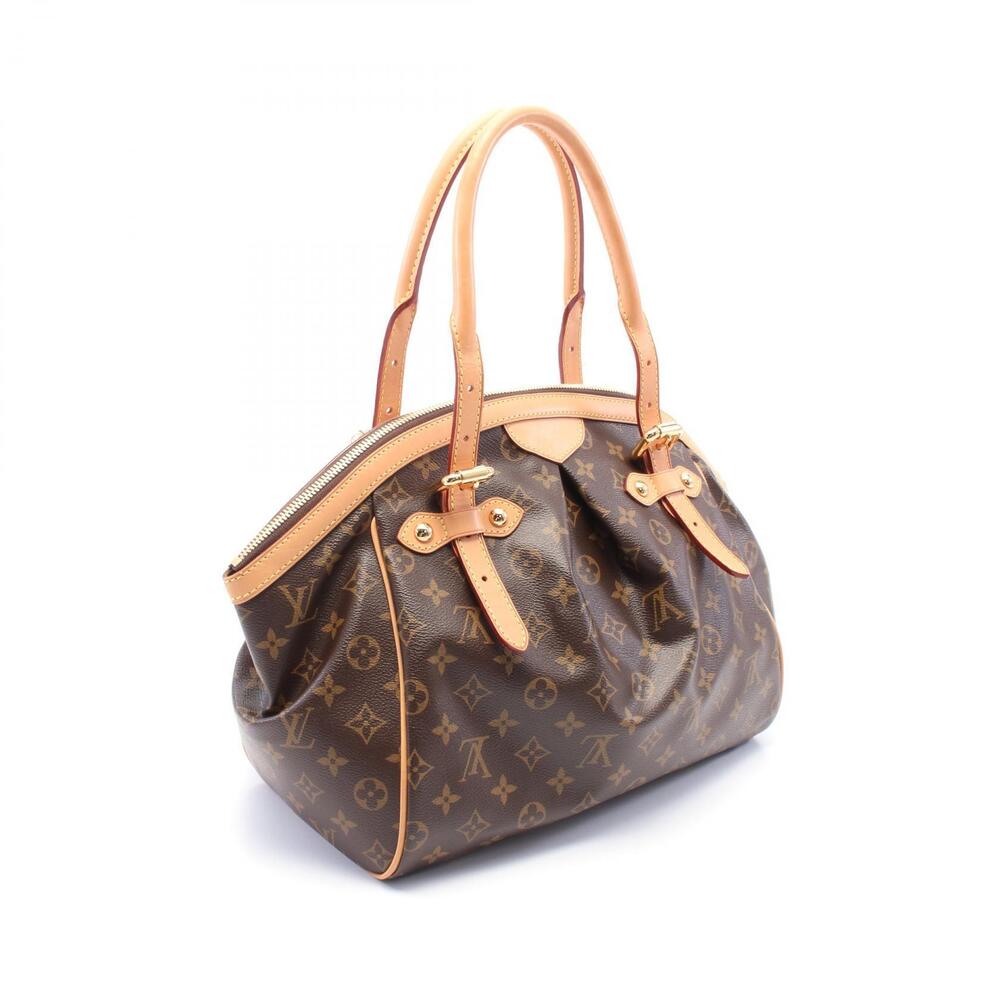 Louis Vuitton Handbag Canvas Tivoli Monogram Brown Leather